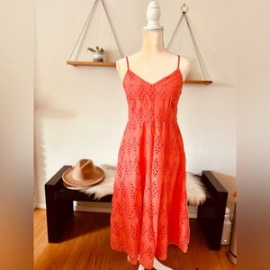 Eyelet midi sundress